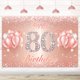 thumbnail image 1 of Fondo De Cartel De Feliz Cumpleaños Número 80 - 80 Suministros De Decoración Para Fiesta De Cumpleaños Para Mujeres O Hombres - Oro Rosa 4 X 6 Pies, 1 of 5