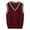Burgundy, variant on Aislor Kids Boys Girls Solid Sweater V Neck Knitted School Uniform Students Casual Waistcoat Pullover Vest Size 2-12 White 11-12