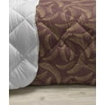 thumbnail image 3 of Leaves Down Alternative Comforter, Various Shapes of Botanical Plantation Motifs of Garden Elements, Microfiber Quilt for All Season, 5 Sizes, Mustard Slate Brown, by Ambesonne, 3 of 3