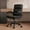 Black, variant on TMV Executive Leather Office Chair with Retractable Footrest - Ergonomic Reclining Desk Chair for Executive Desk, Vanity Desk & Home Office,Grey