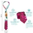 thumbnail image 3 of Vintage Floral Tie for Men - Retro Botanical Garden Print Formal Wedding Necktie, 3 of 3