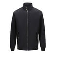 thumbnail image 2 of Styesk Jackets for Men Man Solid Color Zipper Pockets Stand Collar Hoodie Coat, 2 of 9