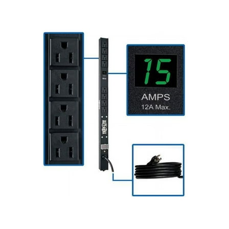 Tripp Lite 8 Outlet 1.5kW Single-Phase Local Metered PDU 100-127V PDUMV1524