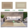 thumbnail image 2 of DEORAB 5'x8' Outdoor Rugs Waterproof Patio Reversible Plastic Carpet Camping Outside Mat For Garden RV Camping Porch Deck Backyard, Brown & Beige, 2 of 8