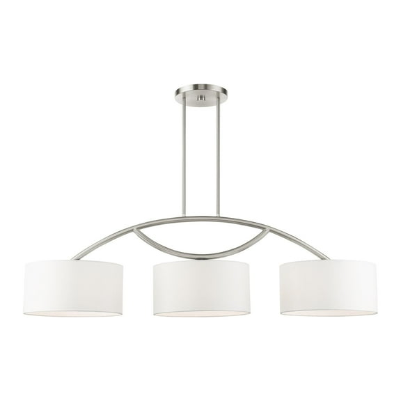 Livex Lighting - Meridian - 3 Light Linear Chandelier in Modern Style - 14