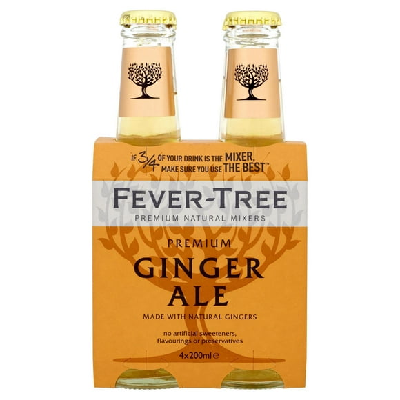 Fever-Tree Ginger Ale, 4x200mL<br>With natural gingers.