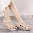 thumbnail image 4 of TUOBARR Wedge Platform Sandals, Women's Sport Athletic Sandals Outdoor Hiking Sandals Beige, 4 of 5