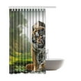 thumbnail image 2 of ABPHQTO Cortina de baño de poliéster impermeable Tiger 160x180 cm, 2 of 2