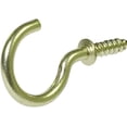 thumbnail image 1 of The Hillman Group 35254 Cup Hooks, 7/8-Inch, Brass, 50-Pack, 1 of 1