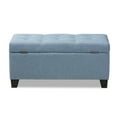 thumbnail image 6 of Baxton Studio Michaela Modern and Contemporary Light Blue Fabric Upholstered Storage Ottoman, 6 of 7