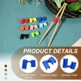 thumbnail image 3 of Uxcell 24 Pcs Chopsticks Helper, Reusable Training Chopstick Hinges Connector for Learners, Blue, 3 of 7
