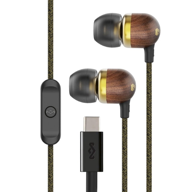 Auriculares House of Marley Smile Jamaica USB-C con micrófono de latón