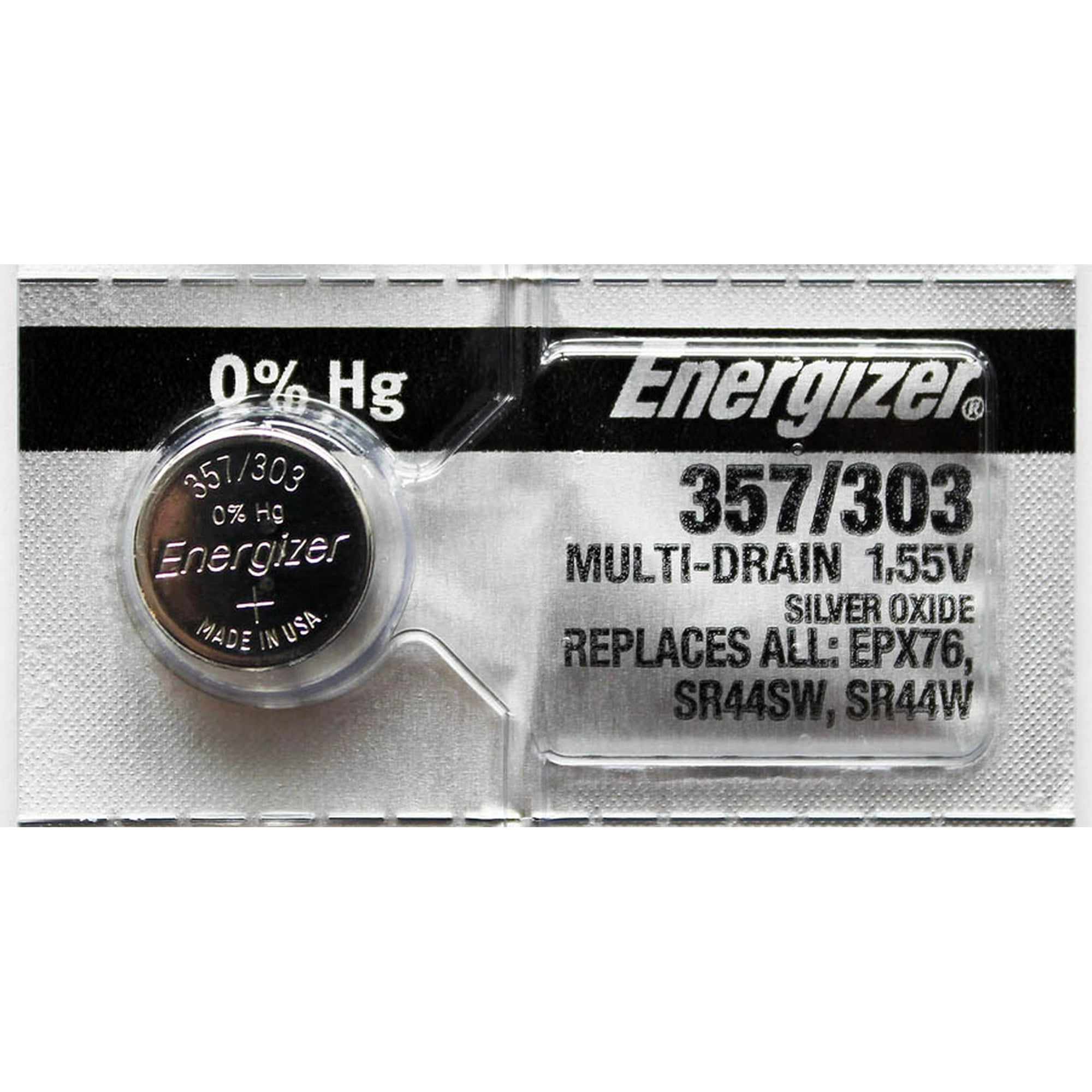 Spektakulær uklar Vores firma Energizer 357/303 SR44 Silver Oxide Button Battery 1.55V (Pack of 2) |  Walmart Canada