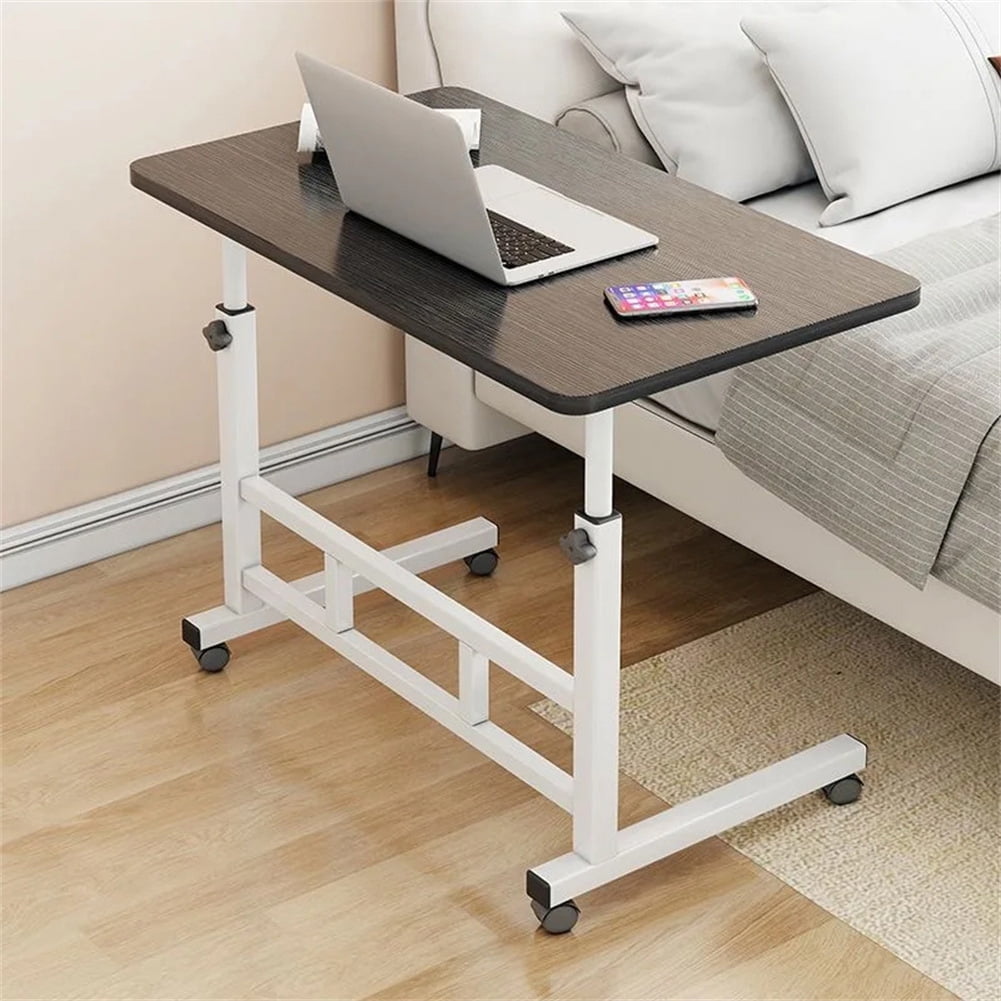 Adjustable Height Mobile Stand Up Desk With Wheels, Portable Standing Desk, Portable Rolling Laptop Desk, Small Computer Desk For Home Living Room