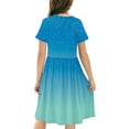 thumbnail image 5 of JoyHoop Little Girls Twirly Skater Dress for School Party Summer A-Line, 5 of 7