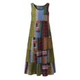 thumbnail image 1 of Vestido estampado Vestido maxi sin mangas Estilo bohemio Verano O-cuello Cintura alta Inevent FS11525-04, 1 of 7