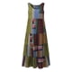 thumbnail image 5 of Qarigey Vestido estampado Vestido largo sin mangas Estilo bohemio Verano O-cuello Cintura alta Verde SG 2piezas, 5 of 6