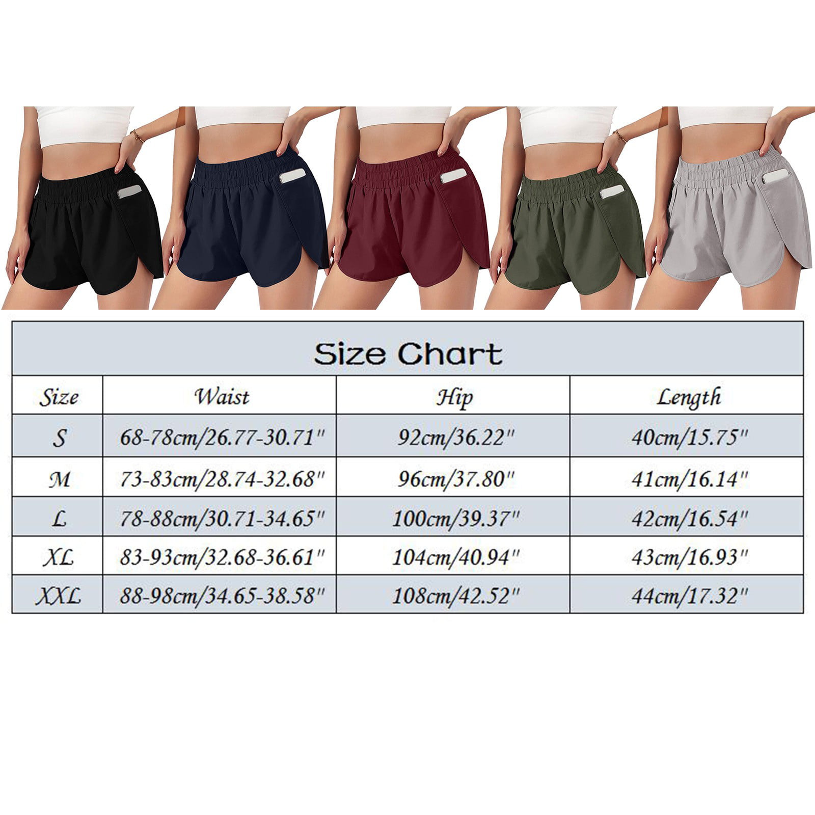 LEEy-World Workout Leggings for Women Women's Shorts with Pockets French  Terry Drawstring Fold Over Waist Summer Gym Workout Running Shorts Blue,S 