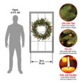thumbnail image 3 of Couronnes de Collection de Baies de Pin Givrées de 30 "avec de Grands Cônes à Bords Blancs, des Baies Rouges, des Feuilles d'Eucalyptus Argentées et 50 Leds Leds Blancs Chauds avec Minuterie, 3 of 5