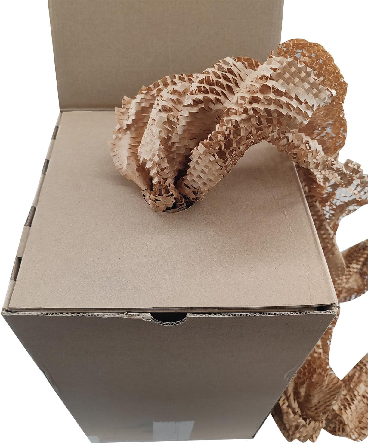 Viecam Eco-Friendly Honeycomb Packing Paper - 15" x 1700' with Easy Dispense Box, 100% Recyclable Kraft Material, Ideal for E-Commerce, Moving, and Small Business Shipping