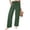 #0496-Green, variant on Linen Pants Women Elastic Drawstring Waist Patch Side Pocket Loose Fit Wide Leg Pants Coastal Shopping Cool Touch Pants for Women Gift