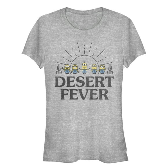 Junior's Despicable Me Minions Desert Fever  Graphic Tee Athletic Heather X Large
