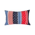 thumbnail image 1 of SMALL WORLD HOME Oreiller Réversible Brodé Bleu 16 24, 1 of 1