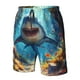 thumbnail image 4 of Balery Colorful Underwater Shark Traje de Baño Estilo Hawaiano para Hombre, Shorts de Secado Rápido con Bolsillos-XX-Large, 4 of 6