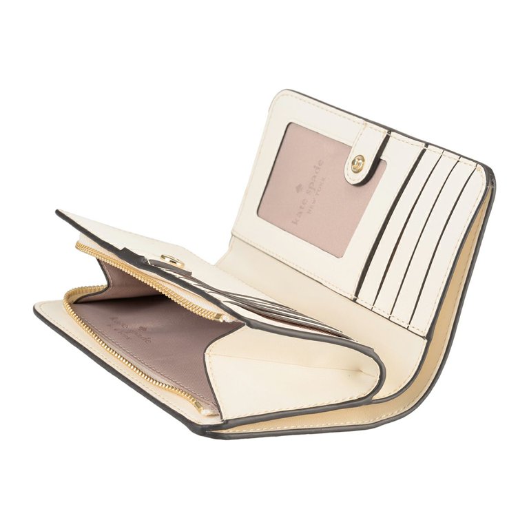 Kate Spade New York Lena Colorblock Pebbled Leather Medium Compact