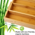 thumbnail image 4 of Vaiyer Bamboo Expandable Drawer Organizer for Utensils Holder Expands up to 17.5 inches wide, Adjustable Cutlery Tray, Wood Drawer Dividers Organizer or Flatware, Silverware, Knives in Kitchen, 4 of 7