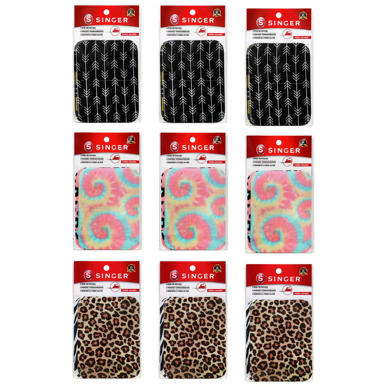 Singer Iron-On Patches Repair Kit 16/Pkg-Assorted Colors