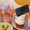 thumbnail image 6 of Back to School Savings! Feltree Water Bottle - 34 OZ Kawaii Bear Water Bottle with Integrated Carrying Loop and Removable Shoulder Strap BPA-free Drinking Cups for Girls Travel School, 6 of 6