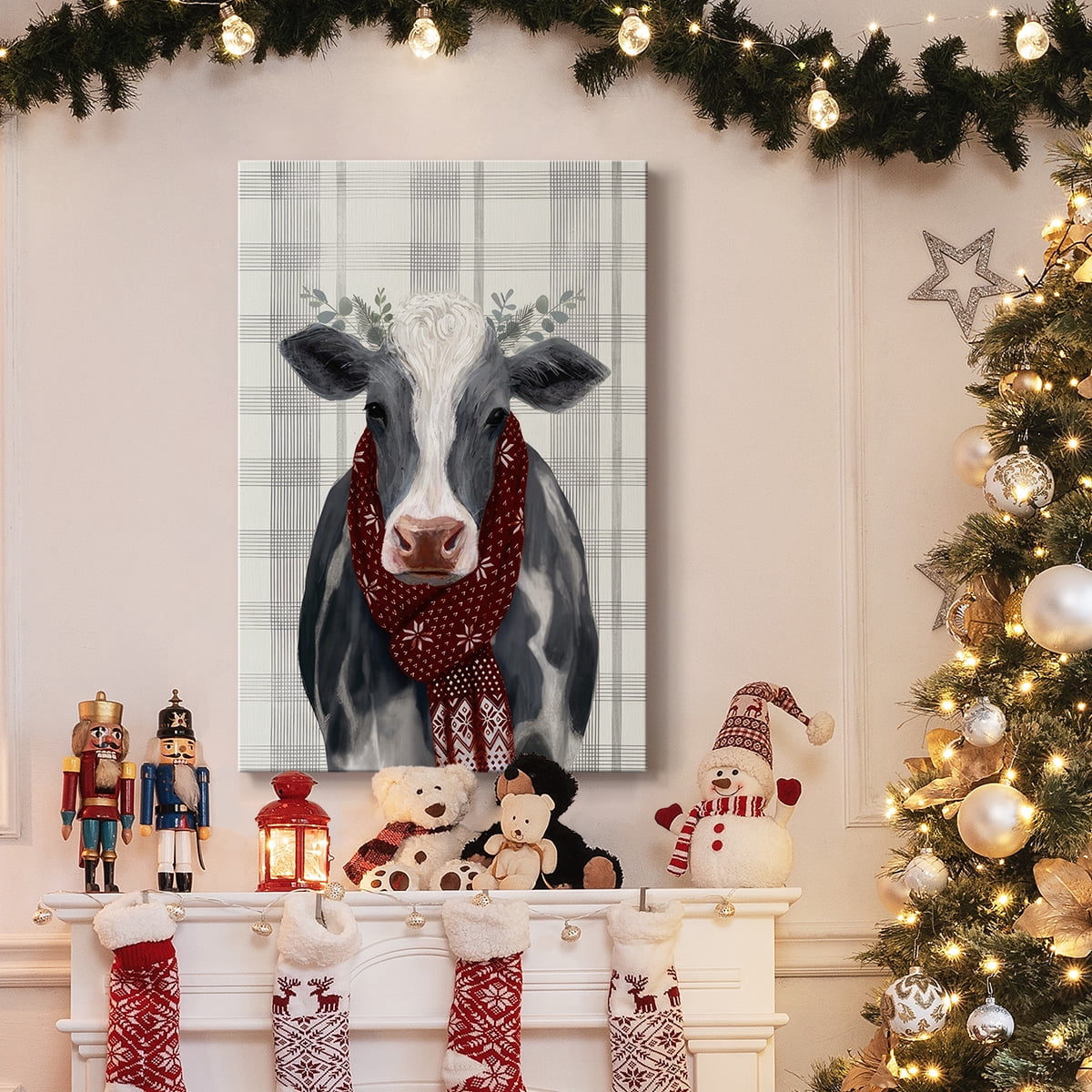 Yuletide Cow II- Gallery Wrapped Canvas