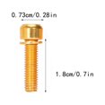 thumbnail image 4 of 6 Pieces Mountain Bike Stem Handlebar Riser Screw MTB Bicycle Stainless Steel Handlebar Riser Mounting Hexagon Bolts Cycling Accessories Gold M5, 4 of 6