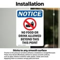 thumbnail image 3 of (2 Pack) No Food Or Drink Allowed Sign With Symbol OSHA Notice Sign 5 Inch X 3.5 Inch Vinyl Label Decal Sticker Weather Resistant, UV Protected for Workplace, Business, and Construction, 3 of 7
