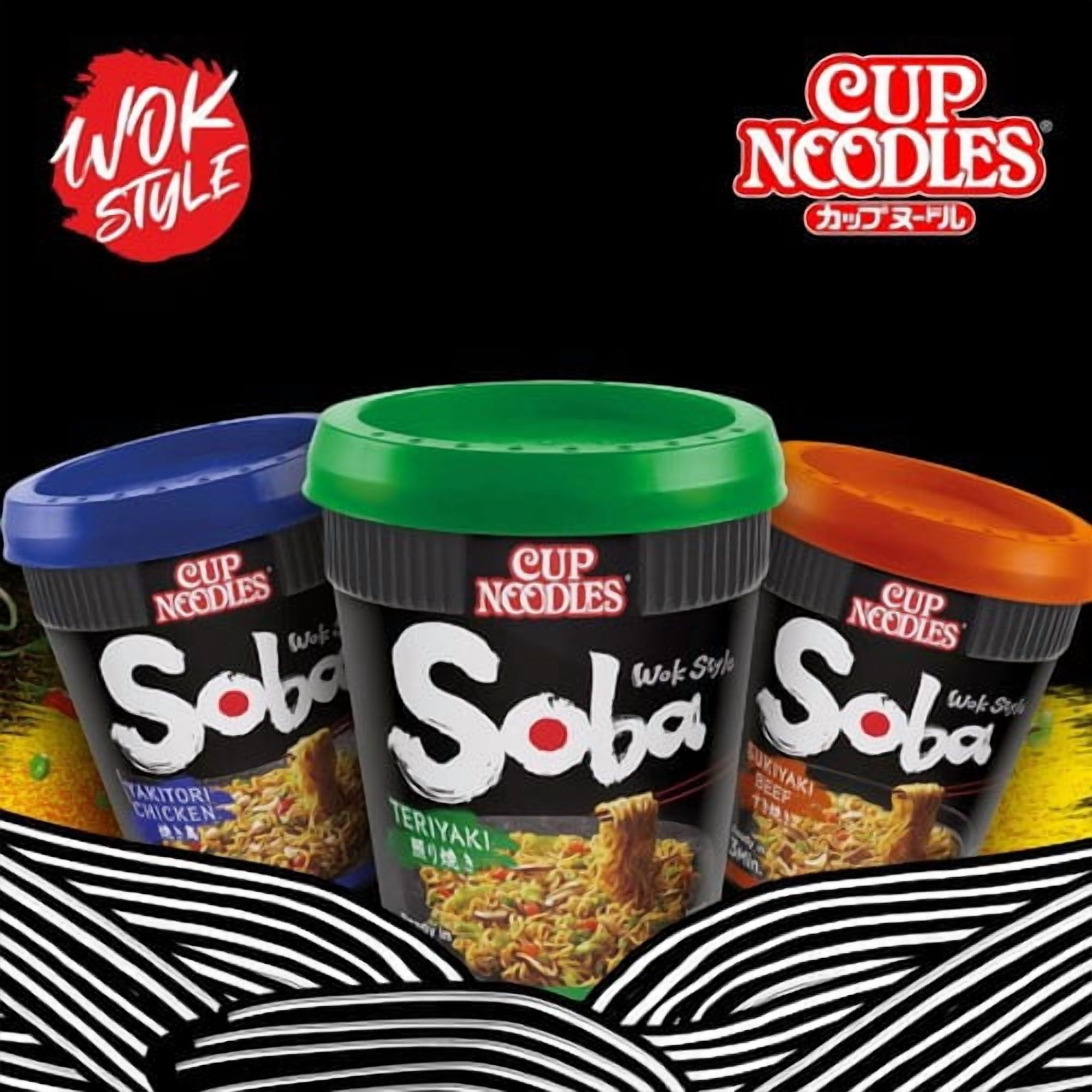 Nissin Soba Classic Instant Noodles Pot 90g, British Import (Pack of 3)