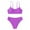 Purple, variant on Hienoo Big Girls Swimsuit Solid Color Bikini Set Kids Swimwear Bathing Suit,2-Piece