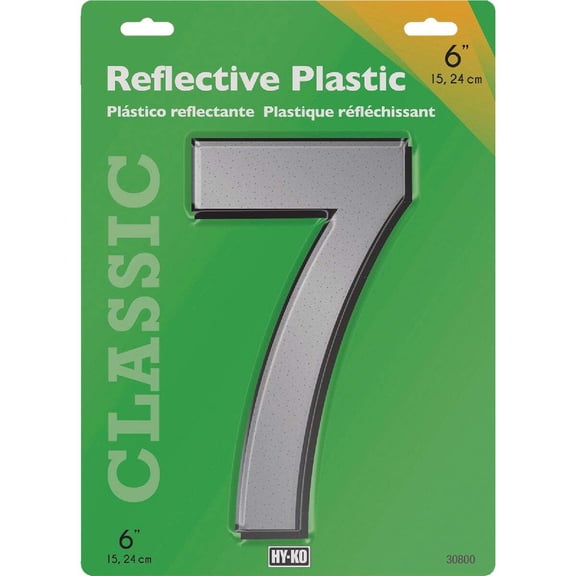 6 Reflective Plastic Number - 7