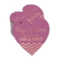 thumbnail image 1 of Inkdotpot Hugs & Kisses From The Wedding Bottle Tag Real Rose Gold Foil Favor Hang Tag 100 Pack, 1 of 6