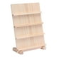 thumbnail image 1 of Expositor de pendientes de madera, expositor de tarjetas, organizador de joyas portátil 4 capas, 1 of 9