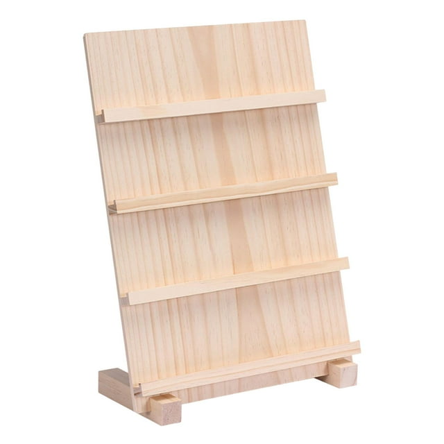 Almencla Wooden Earring Display Stand Jewelry Towel Multi-layer Earring Display Earring 4 layers