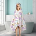 thumbnail image 6 of Princess Rainbow Castle Pattern Hooded Bath Towel，50"x30" for Ages 3 To 12 Kids, Quick Dry Lightweight Soft Microfiber Hood Beach Towel Cover Up for Kids, 6 of 7