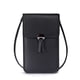 thumbnail image 1 of Bolsa de teléfono táctil para mujer, bolso de hombro de cuero mini, transparente, negro, 1 of 2