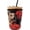 Peony and Daisy on Black, variant on Reusable Insulated Neoprene Iced Coffee Sleeves for Iced Coffee Cups, Coffee Coolies sleeves for Iced & Hot Drinks Brown Coffee Beans,L(32oz)