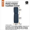 thumbnail image 3 of Classic Accessories Montlake FadeSafe Water-Resistant 74 x 23 x 3 Inch Patio Chaise Lounge Cushion Cover, Heather Indigo, 3 of 10