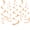 Orange, variant on Iridescent White Party Hanging Swirl Decorations Shimmer Transparent White Plastic Streamer for Ceiling, Pack of 28