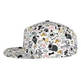 thumbnail image 3 of Daiia Puppy print Flat Bill Hats Flat Brim Trucker Cap Baseball Cap Adjustable Classic Low Profile Hat Unconstructed Plain Cap, 3 of 9