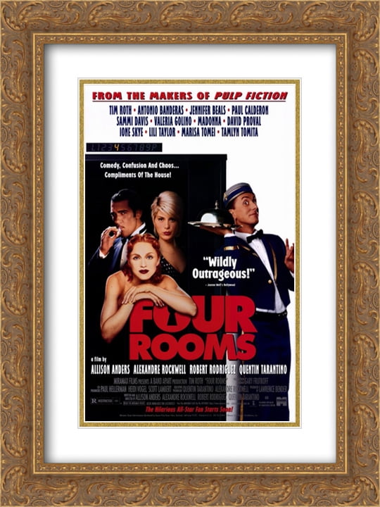 Four Rooms x24 Double Matted Gold Ornate Framed Movie Poster Art Print Walmart Com Walmart Com