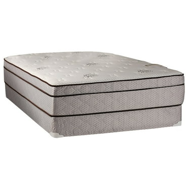 DS USA Fifth Ave Plush Foam Encased Eurotop (PillowTop) Twin Size Mattress and Box Spring Set with Mattress Cover Protector - Fully Assembled, Orthopedic, Spine Support, Longlasting Comfort