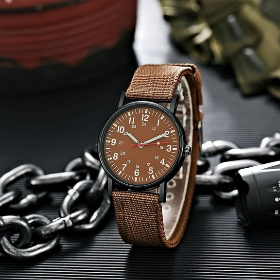 LINMOUA Wind Up Watches for Men Luxury Design Men Watches Luminous Hand Wind Alloy Men's Winner Watch Brown